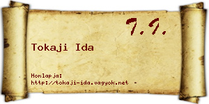 Tokaji Ida névjegykártya